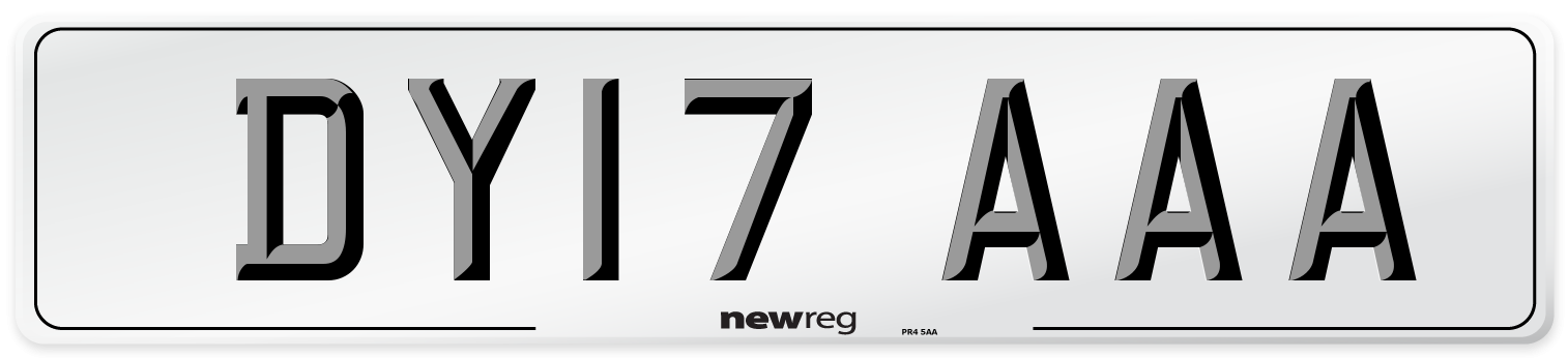 DY17 AAA Number Plate from New Reg